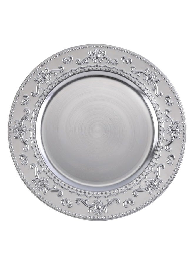Brightalk 13-Inch Charger Plates, 6Pcs Dinner Plate Chargers Round Server Ware Compatible with Ceramic/china tableware, Silver - Image 1