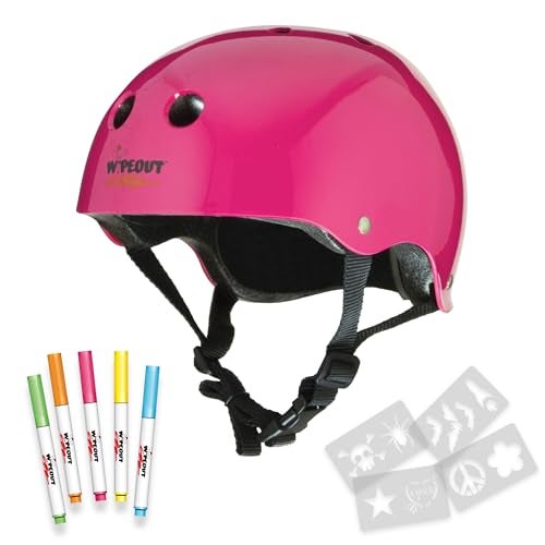 Wipeout Dry Erase Kids Helmet – Ideal for Bike, Skate, Scooter, In-Line Skating and Rollerblading - Image 1
