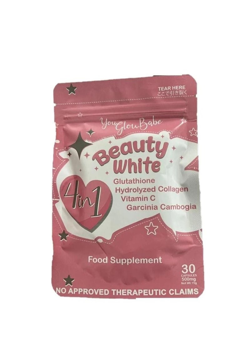 Beauty White 4 in 1 Glutathione Food Supplement,30 Capsules - pzsku/ZDF9BCC246D5DAFBE2FAAZ/45/_/1734022463/3d8d17b5-e242-4b07-8fb9-d413ddd68d71