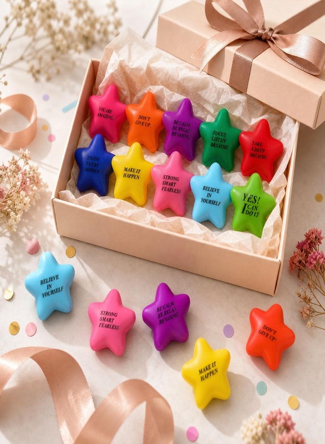 Sploziia 40 Pcs Star Shaped Foam Stress Balls for Adults Inspirational Graduation Thank You Gifts Party Favors Motivational Employee Appreciation Gifts Bulk for Coworkers Team Office Staff (10 Colors) - Image 5