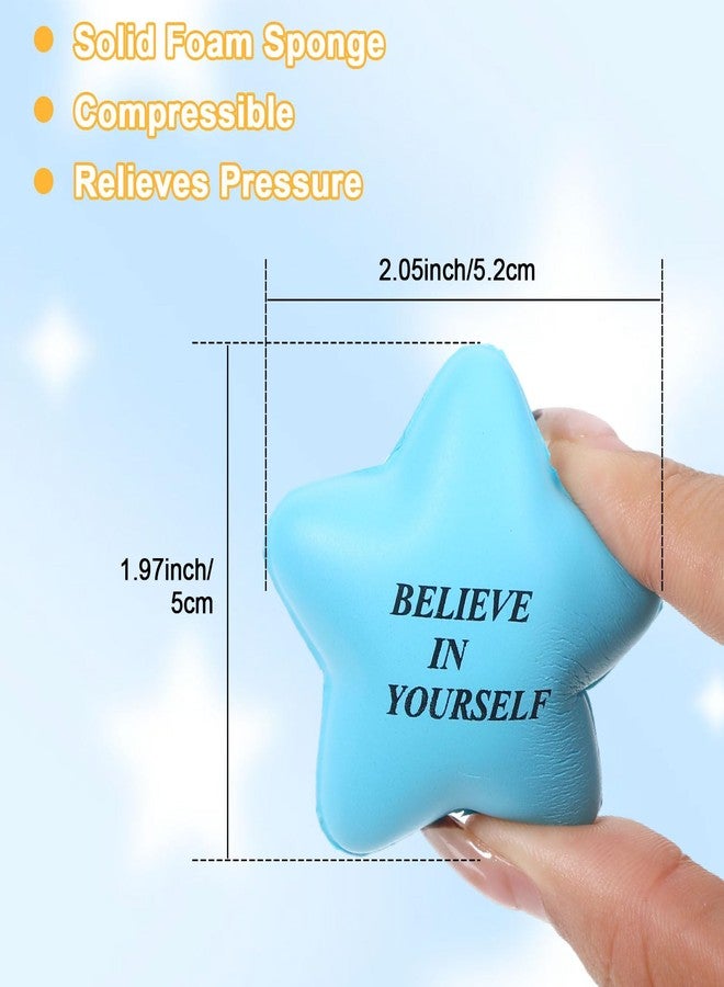 Sploziia 40 Pcs Star Shaped Foam Stress Balls for Adults Inspirational Graduation Thank You Gifts Party Favors Motivational Employee Appreciation Gifts Bulk for Coworkers Team Office Staff (10 Colors) - Image 2