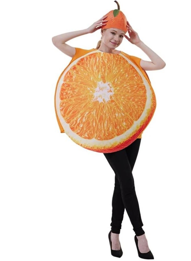 SOLARAE Adult Fruit Slice Costume Women Funny Food Costumes Men Party Fruits Vegetable Outfit Supplies - Image 1