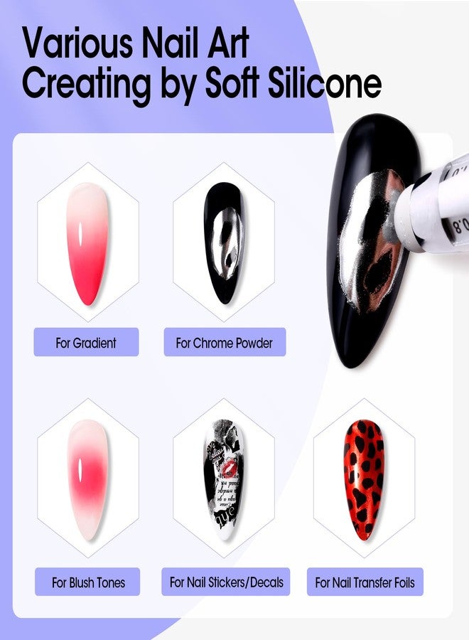 Gellen 5-in-1 Nail Dotting Pen with Ballpoint Pen Design & Nail Rhinestones, Double-end Nail Dotting Tools for Dotting, Gems, Gradient, Chrome Powder, DIY Manicure Home Salon Nail Art Tools - Image 5