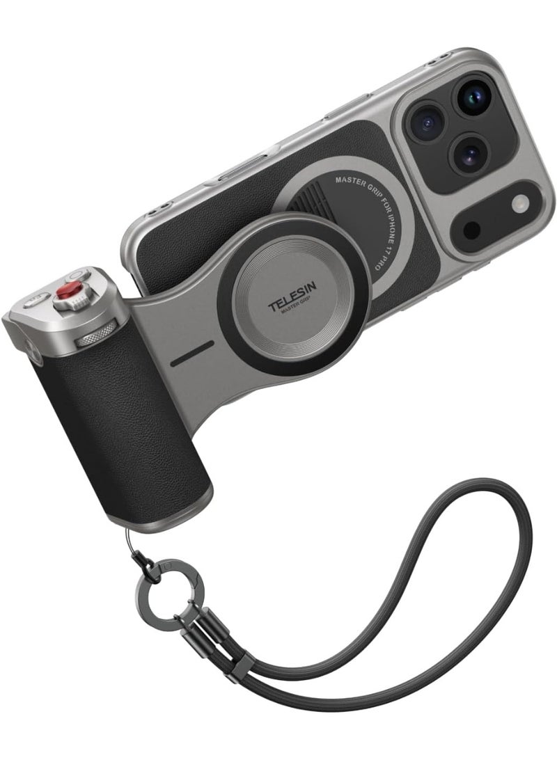 TELESIN MasterGrip Magnetic Camera Grip Kit for iPhone 17 Pro Max – Built-in 3200mAh Battery, Wireless Charging, Graphene Cooling Case, DSLR-Style Ergonomic Telesin Grip - Image 1