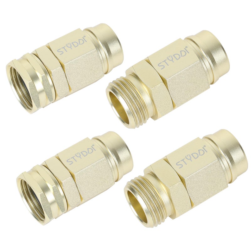 STYDDI Metal Heavy-Duty 5/8-inch Garden Hose Connector Repair Fittings, Premium Aluminum-Alloy Female and Male End-Hose Mender, 5/8" Water Hose End Coupler Replacement, 2 Set - Image 1