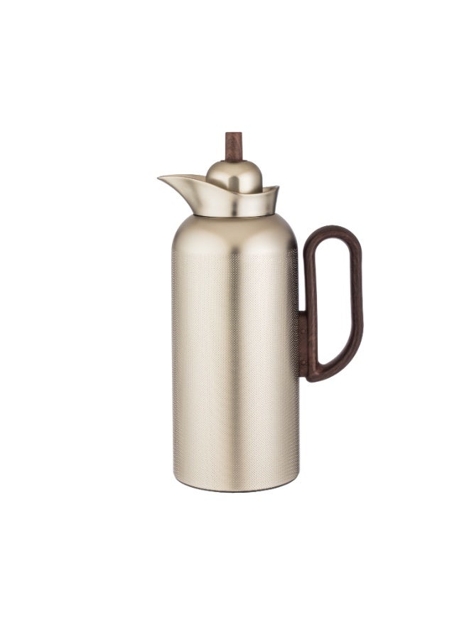 السيف  طقم ترامس فاخر – ترمس شاي 1 لتر و ترمس قهوة 750 مل بتصميم أنيق ومقبض خشبي - Image 5