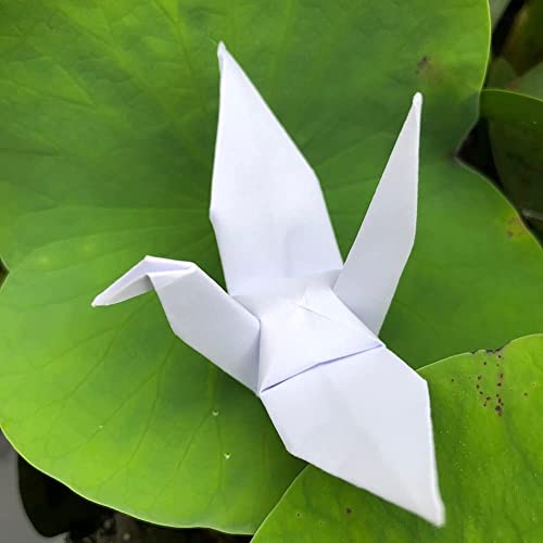 Lotus Mann 100PCS 3.94" Premade White Origami Cranes For Wedding Party Favor Table Centerpieces Decorations DIY Crane Bird Garlands Birthday Baby Shower Party Supplies - Image 1
