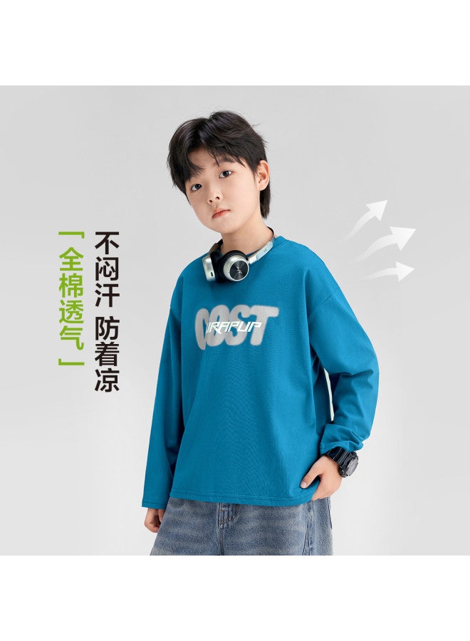 Zuoxi Boys' Long Sleeve Cotton T-shirt - Antibacterial Kids Base Layer, 2025 New Autumn Collection, Trendy Spring/fall Outfits For Big Kids - Image 3