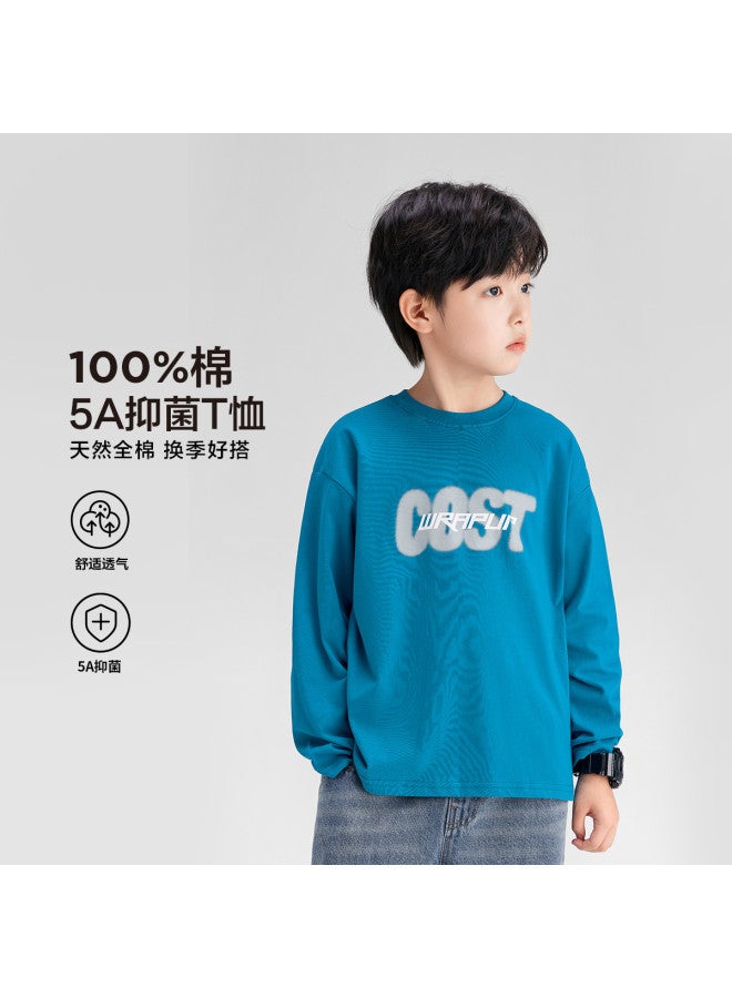 Zuoxi Boys' Long Sleeve Cotton T-shirt - Antibacterial Kids Base Layer, 2025 New Autumn Collection, Trendy Spring/fall Outfits For Big Kids - Image 2