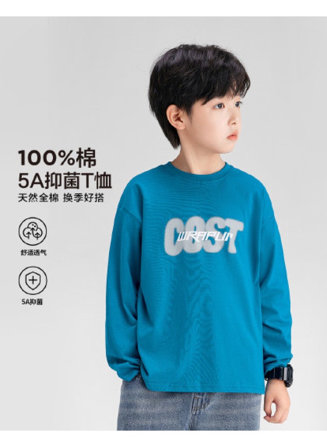 Zuoxi Boys' Long Sleeve Cotton T-shirt - Antibacterial Kids Base Layer, 2025 New Autumn Collection, Trendy Spring/fall Outfits For Big Kids - Image 1