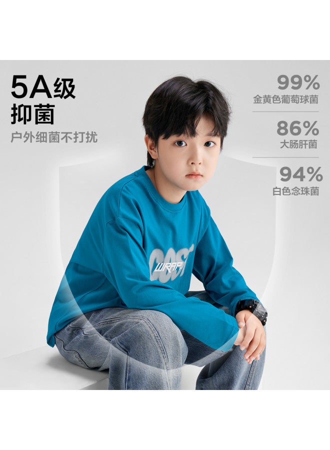Zuoxi Boys' Long Sleeve Cotton T-shirt - Antibacterial Kids Base Layer, 2025 New Autumn Collection, Trendy Spring/fall Outfits For Big Kids - Image 4
