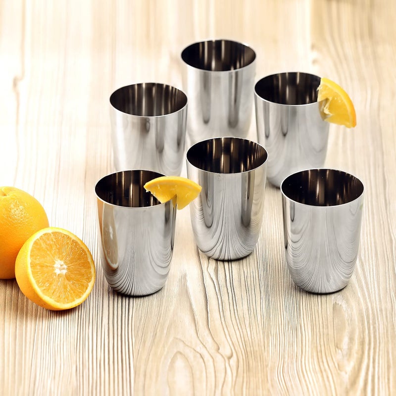 WIAA WIAA Stainless Steel Glass Tumbler Lotus Glass for WaterDrinkingWine 350ml Food Grade Set of 2 Pc  - Image 5