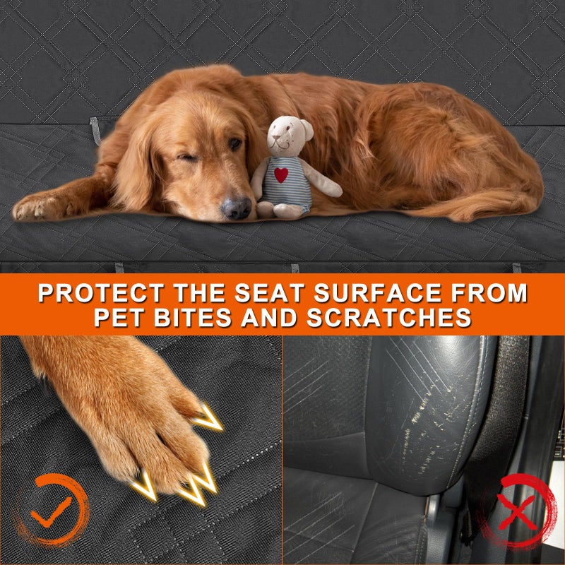 Kistrba Dog Car Seat Cover Compatible with Jeep Wrangler 4 Door 2007-2025, Waterproof Pet Bench Seat Cover for Back Seat, 600D Heavy Duty Scratch Proof Nonslip Truck Seat Covers for Dogs - Image 4