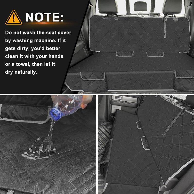Kistrba Dog Car Seat Cover Compatible with Jeep Wrangler 4 Door 2007-2025, Waterproof Pet Bench Seat Cover for Back Seat, 600D Heavy Duty Scratch Proof Nonslip Truck Seat Covers for Dogs - Image 5