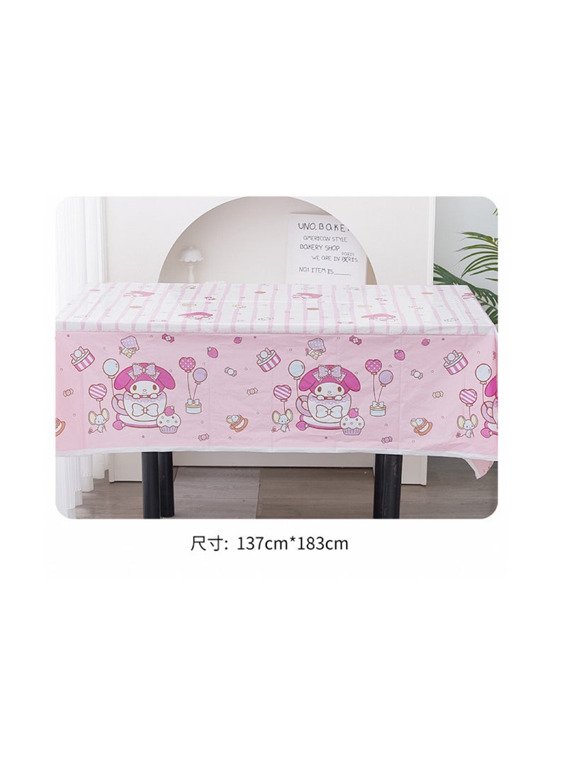 Birthday Tablecloth Disposable Waterproof Cartoon Color Birthday Party Decoration Supplies Tablecloth 183cm*137cm  - Image 3