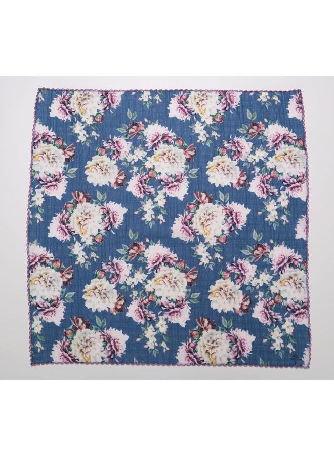 Arumary Soft Cotton & Viscose(Bamboo) Floral Bandanas, Hair wrapper, Headband, Handkerchief, Hair scarf, Neckerchief, 21”X21”, Apricot Flower, Large - Image 2