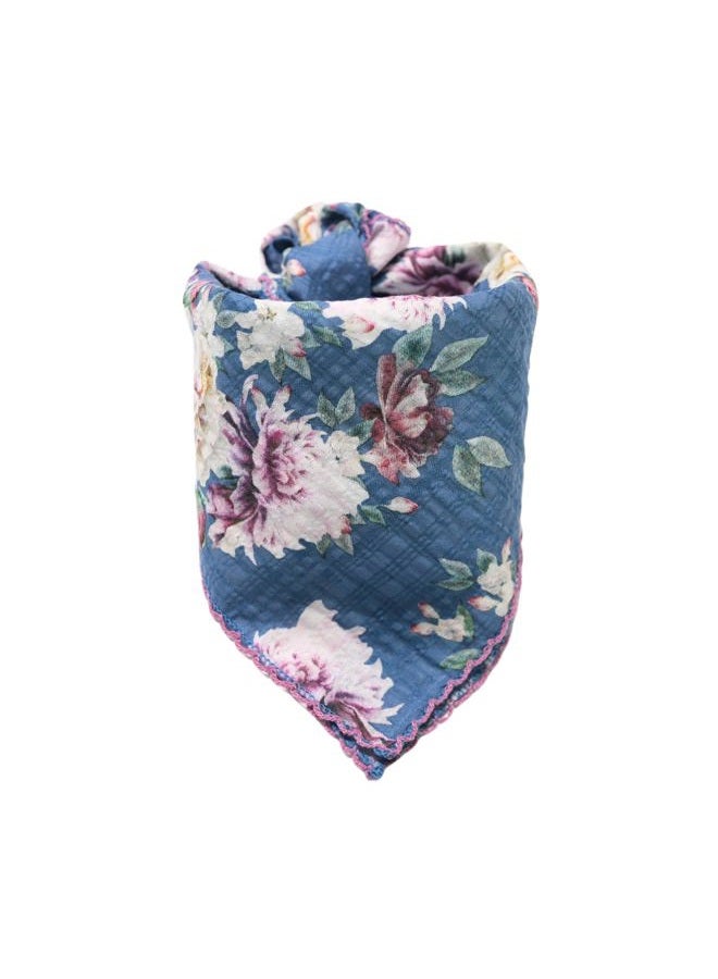 Arumary Soft Cotton & Viscose(Bamboo) Floral Bandanas, Hair wrapper, Headband, Handkerchief, Hair scarf, Neckerchief, 21”X21”, Apricot Flower, Large