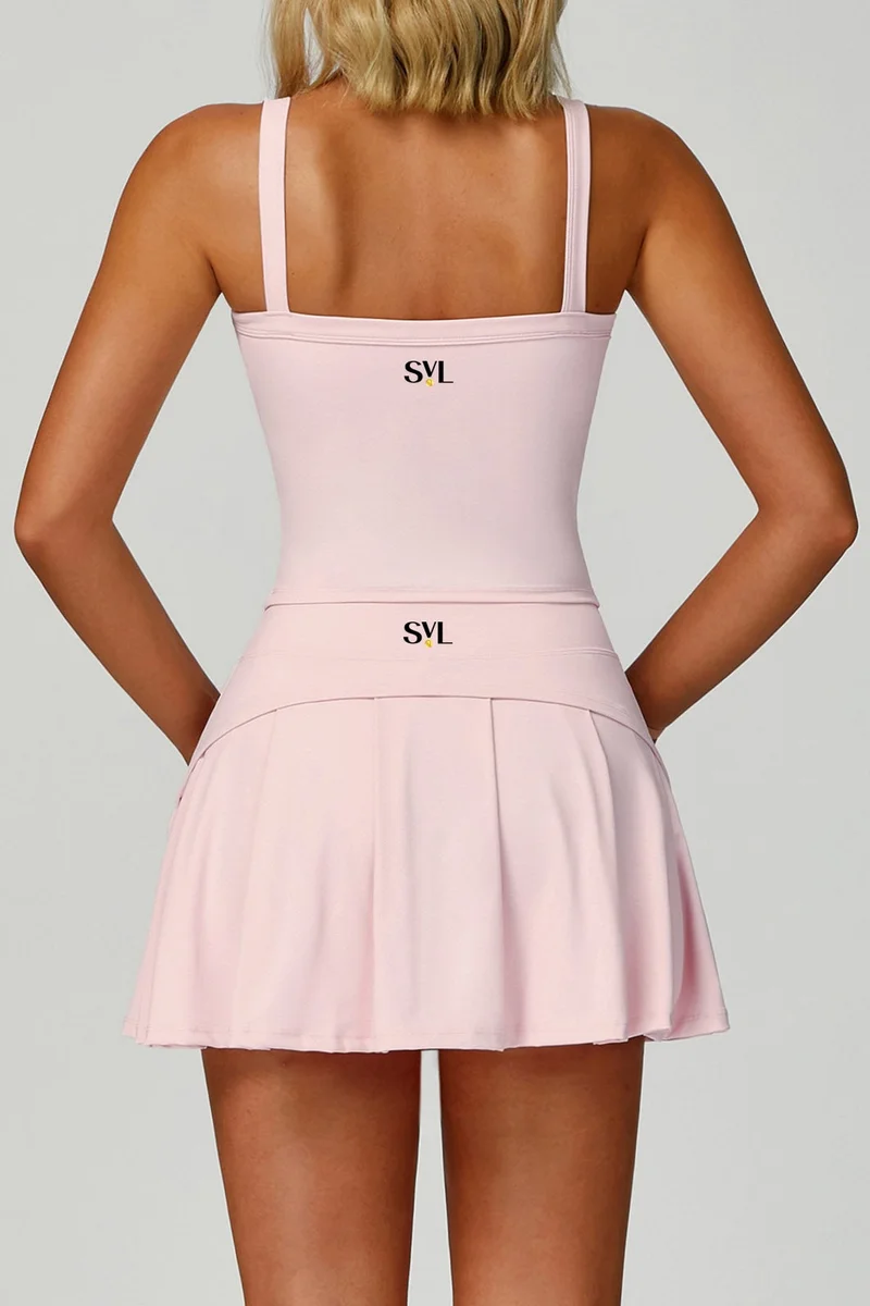 SVL Pink High-Waist Padel & Tennis Skirt with Built-in Shorts and  Pocket - Pink - SVL for Women | Best Price UAE
