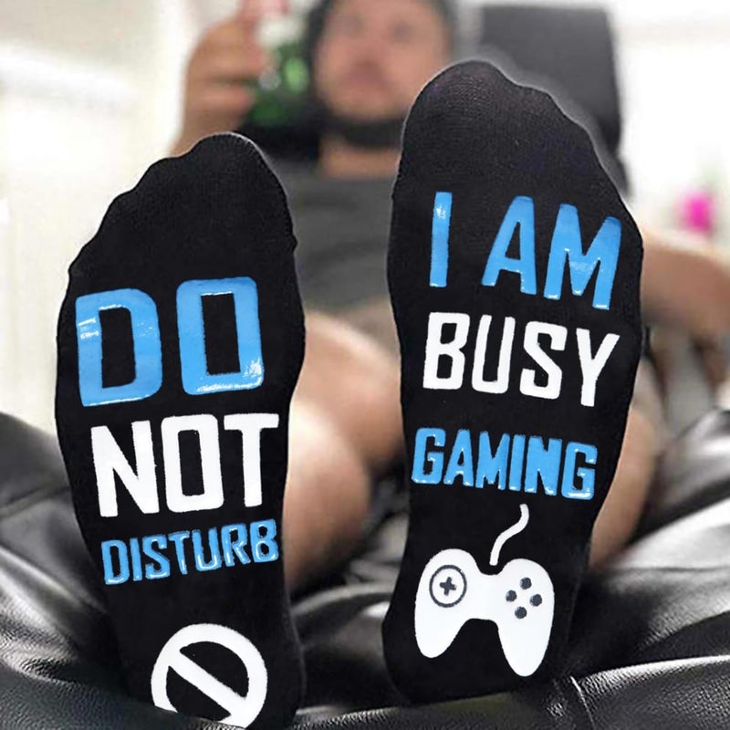 NDLBS Funny Christmas Gifts Novelty Gaming Socks Christmas Stocking Stuffers for Men Teens Boys Kids Him Adult Xmas Gifts - Image 5