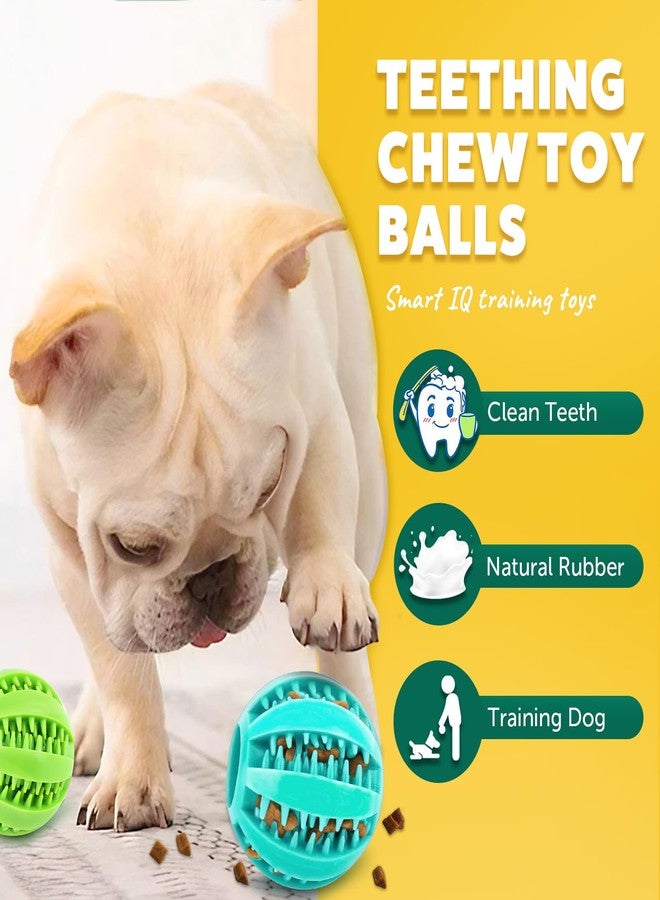 PUPTILY 2 Different Functions Interactive Ball for Dogs 2.5” Squeaky Dog Balls Toys and Puppy Teething Chew Toy Balls for Small Dogs for Clean Teeth and Training （5Pcs） - Image 4
