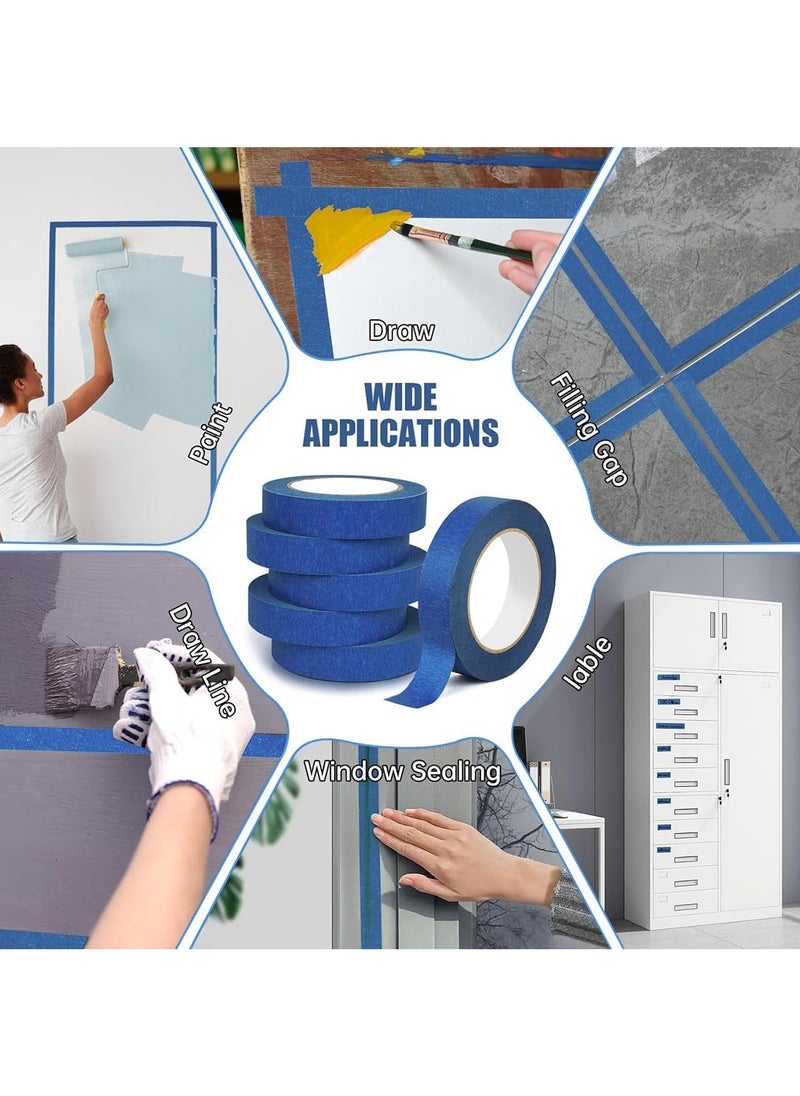 MARKQ [36 Rolls] Blue Painter’s Tape - 1" x 20 Yards Masking Tape for Painting, DIY Crafts & Home Office Use  - Image 4