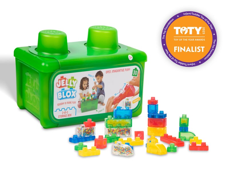Goliath Jelly Blox Stash 'N Stack 2-in-1 Storage Case | Toddler & Preschool Building Blocks Kids Can Squeeze, Stretch, Squish | MESH ACCREDITED | Safety Tested & Ouch-Free | Sensory Play for Ages 2+ - Image 3