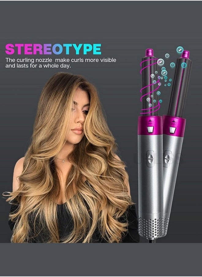 Generic - 5 in 1 Multi Hair Dryer Styler: High-Speed Negative Ionic Brush for Curling, Volumizing, Straightening, Waves - Professional Salon Tool - Image 1