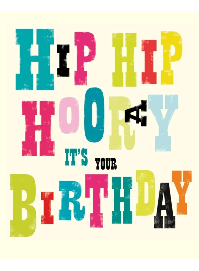 ذا ارت فايل Hip Hip Hooray It's Your Birthday Greeting Card