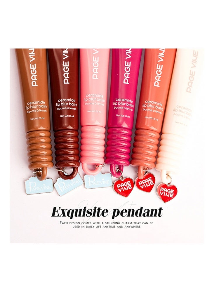 PAGE VINE Ceramide Lip Blur Balm- Conditioning Lip Mask and Lip Balm for Instant Moisture, Shine and Hydration - Sheer-Tinted, Soothing Lip Care - Coffee - Image 4