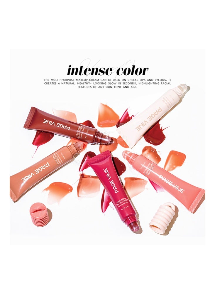 PAGE VINE Ceramide Lip Blur Balm- Conditioning Lip Mask and Lip Balm for Instant Moisture, Shine and Hydration - Sheer-Tinted, Soothing Lip Care - Coffee - Image 5