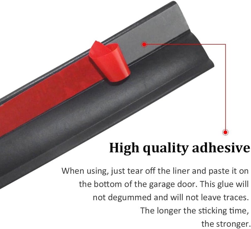 DGSL Universal Garage Door Seals Bottom Rubber, Garage Door Rubber Seal Strip Replacement, 20 Feet Weatherproofing Garage Door Weather Stripping with Nails - Image 4