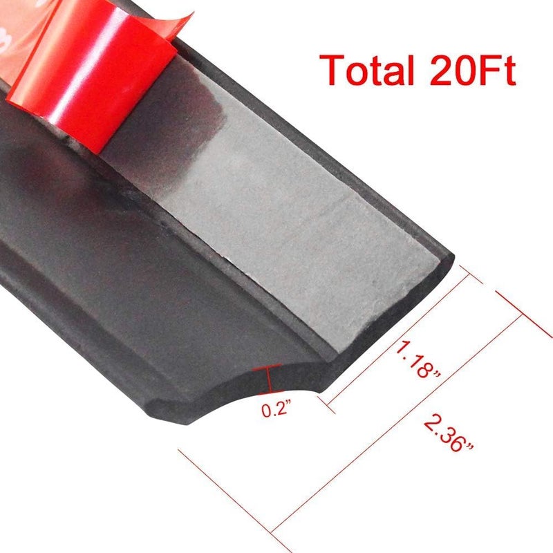 DGSL Universal Garage Door Seals Bottom Rubber, Garage Door Rubber Seal Strip Replacement, 20 Feet Weatherproofing Garage Door Weather Stripping with Nails - Image 2