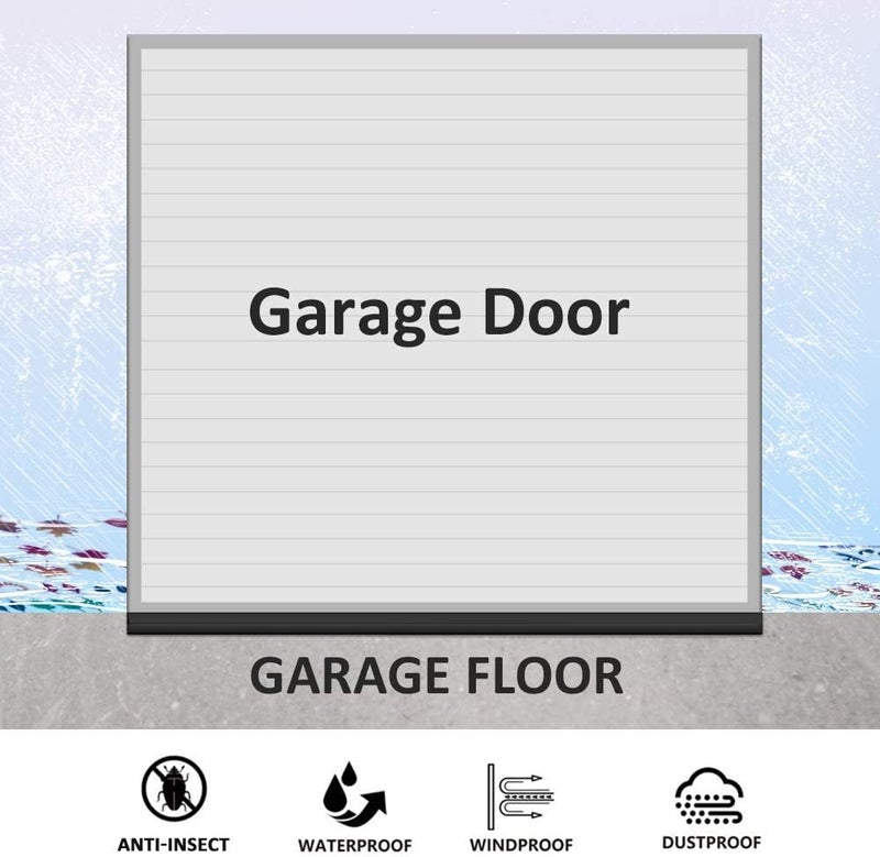DGSL Universal Garage Door Seals Bottom Rubber, Garage Door Rubber Seal Strip Replacement, 20 Feet Weatherproofing Garage Door Weather Stripping with Nails - Image 3