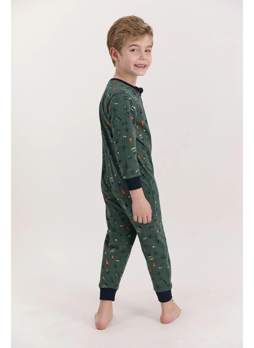 RolyPoly Dark Khaki Boy's Overalls