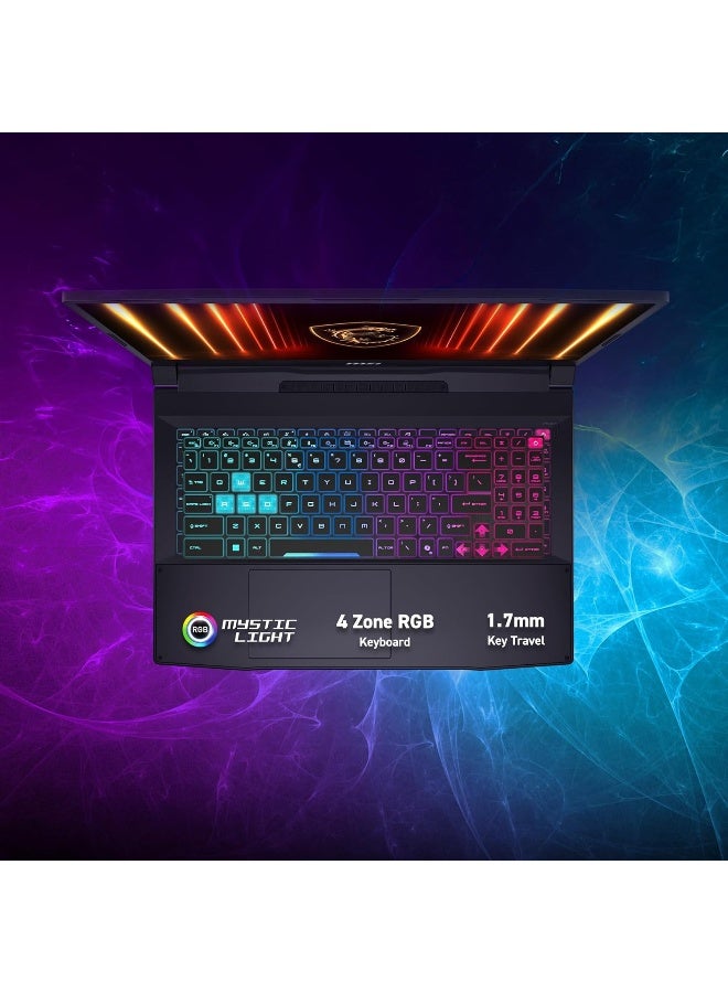 إم اس أي Katana 15 HX Gaming Laptop, Intel Core i7-14650HX, 15.6 Inch 165Hz QHD , 16GB RAM, 1TB SSD, NVIDIA RTX 5070 8GB, Win 11  Pro, English,   Black + Life Time Office 2024 english Black - Image 4