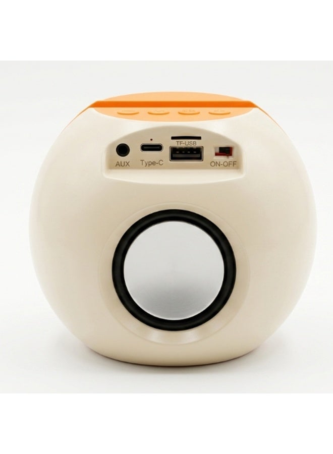 BDT مكبر صوت بلوتوث AN-P80 – 8 واط – صوت ستيريو – USB/TF/AUX – مدة تشغيل 6 ساعات – مدخل ميكروفون – مؤشر LED – محمول – بيج - Image 4