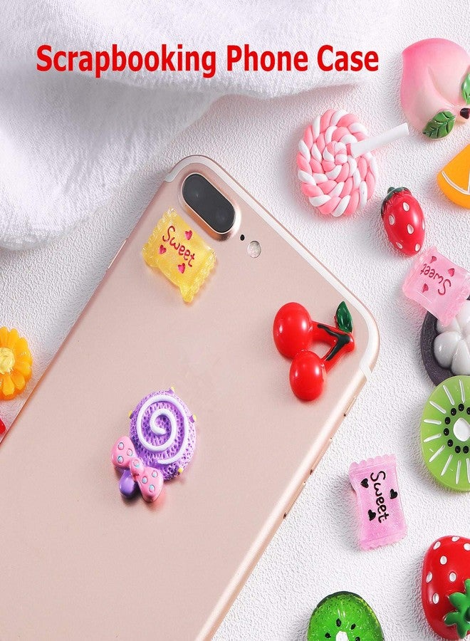 Zhiheng 100 Pack Fruit Polymer Clay Charms Soft Resin Slices Colorful Flatback Beads for DIY Scrapbooking Miniature Fairy Garden Hair Accessories Phone Case Decor(Banana) - Image 4