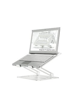 urmust Adjustable Laptop Stand for Desk Aluminum Computer Stand for Laptop Riser Holder Notebook Stand Compatible with MacBook Air Pro Ultrabook All Laptops 11-17"(Silver)