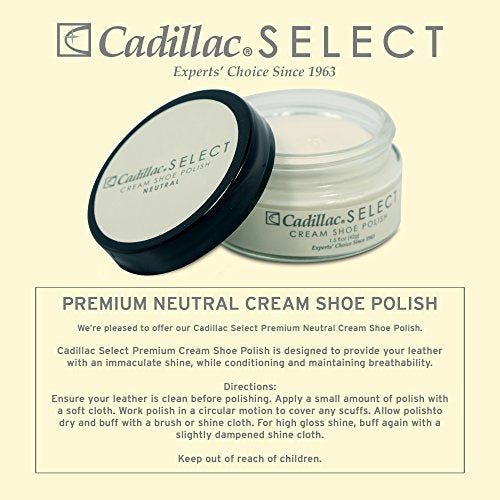 Cadillac Select Premium Cream Shoe Polish – Neutral Leather Shoe Care, Nourishing Formula, Restores Shine and Color, Easy Application, Made in USA - Image 2