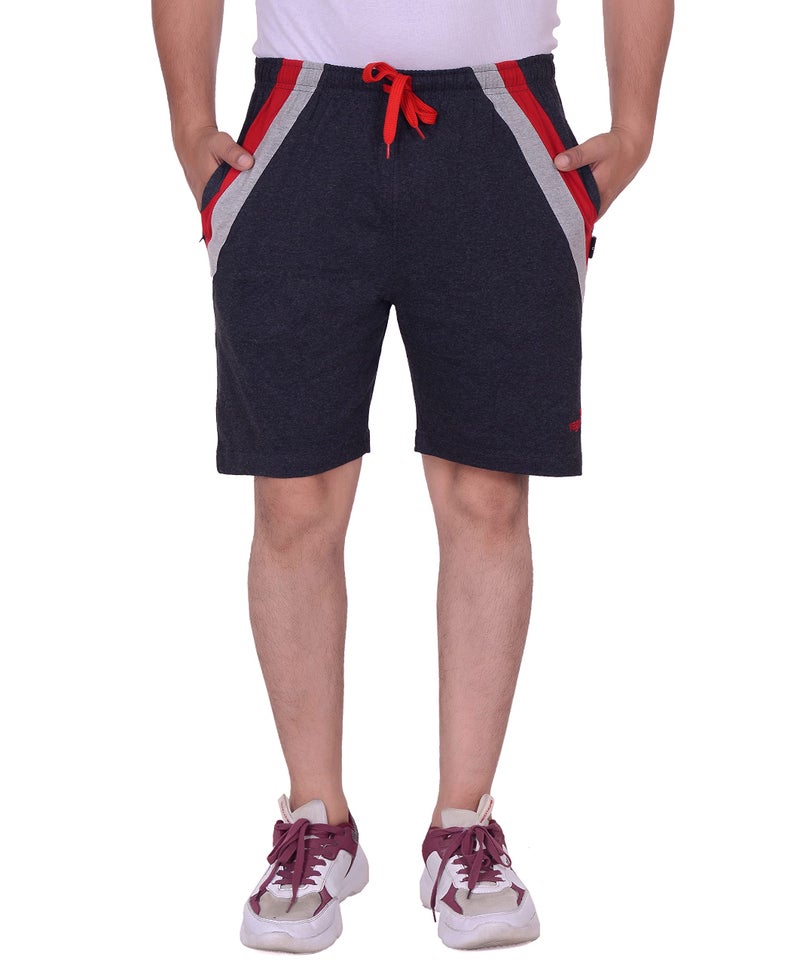 VEGO Men's Regular Shorts (MS-6060-CHARCOL-40_Charcoal_3XL) - Image 1