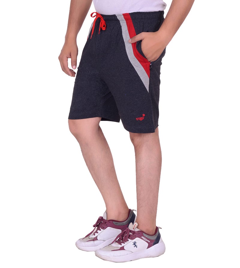 VEGO Men's Regular Shorts (MS-6060-CHARCOL-40_Charcoal_3XL) - Image 3