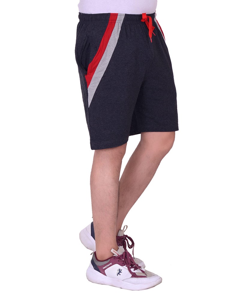 VEGO Men's Regular Shorts (MS-6060-CHARCOL-40_Charcoal_3XL) - Image 4