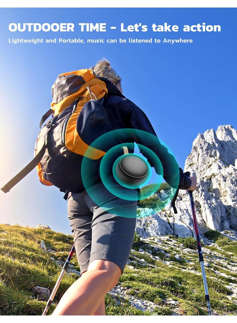 عام مكبر صوت بلوتوث، مكبر صوت صغير مقاوم للماء IPX7، بلوتوث لاسلكي مع صوت عالٍ، يدعم رعاية TF/ميكروفون مدمج - لحلقة تسلق، الشاطئ، التخييم، المشي لمسافات طويلة، حمام السباحة، هدية رائعة - Image 3