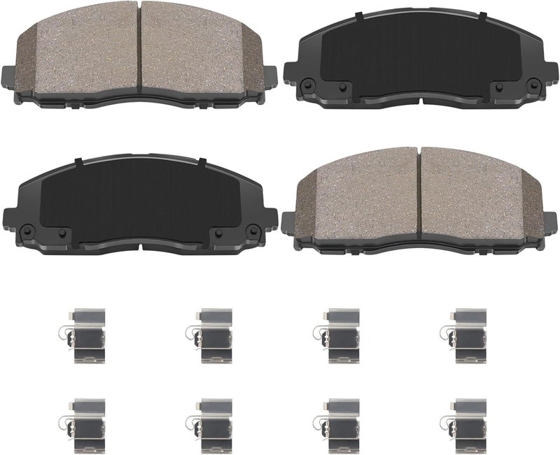 SUPLABEL Premium Ceramic Disc Brake Pad Set for Chrysler, Dodge, Jeep, and Ram Vehicles - Front - Image 1