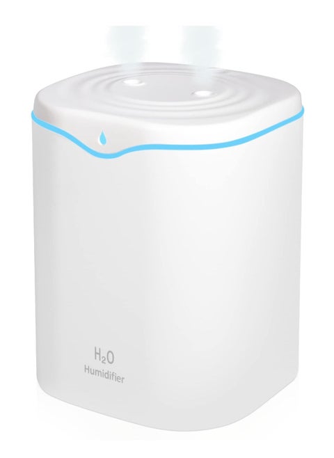 Humidifiers for Bedroom, 2L Cool Mist Humidifier for bedroom, USB Portable Desk Humidifier, Quiet Ultrasonic Humidifier with 2 Mist Modes and 7-Color Light, Auto Shut-Off, for Travel & home
