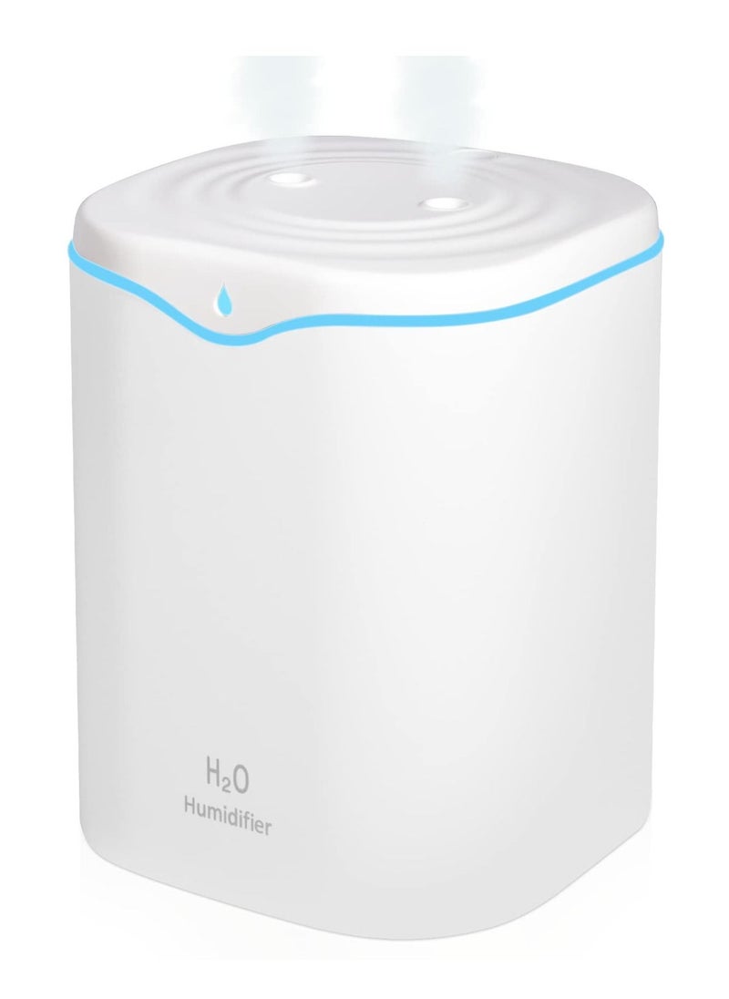 Arabest Humidifiers for Bedroom, 2L Cool Mist Humidifier for bedroom, USB Portable Desk Humidifier, Quiet Ultrasonic Humidifier with 2 Mist Modes and 7-Color Light, Auto Shut-Off, for Travel & home  - Image 1