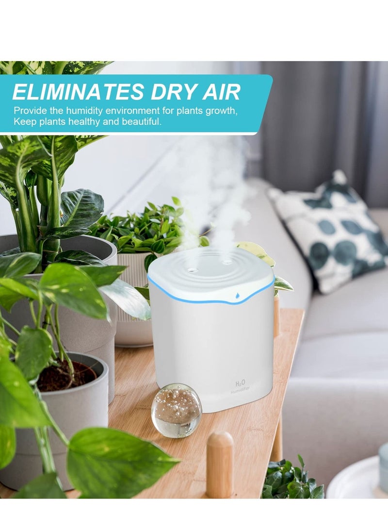 Arabest Humidifiers for Bedroom, 2L Cool Mist Humidifier for bedroom, USB Portable Desk Humidifier, Quiet Ultrasonic Humidifier with 2 Mist Modes and 7-Color Light, Auto Shut-Off, for Travel & home  - Image 4