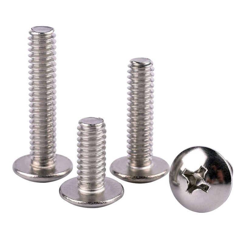 KOSJETHAS Store #10-24 x 5/8" Truss Head Phillips Machine Screws, 304 Stainless Steel 18-8, UNC Full Machine Thread, Bright Finish, Quantity 50Pcs - Image 2
