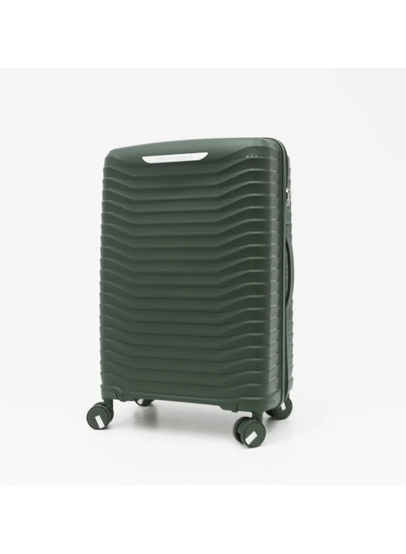 إلنترا Hardshell Luggage Spinner Trolley Bag 3 Pieces Set,Green (S-20",M-24",L-28")