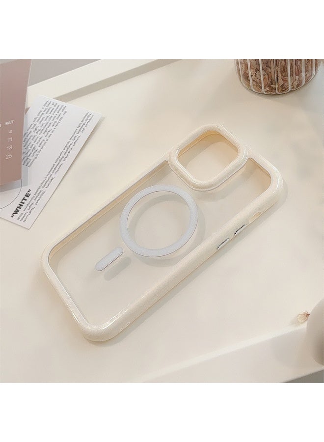 NIBEMINENT Protection Case With Magsafe For iPhone 15, White Border